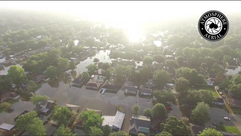 Baton Rouge Drone Company Films Louisiana Flooding