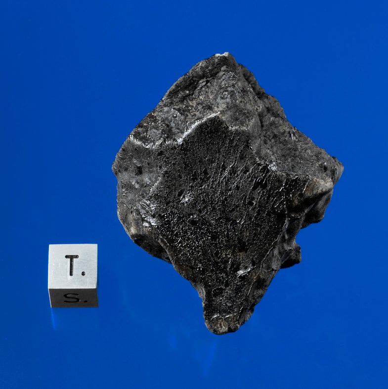 Here is a sample of the first Martian meteorite (specimens of the planet Mars) known to have struck Earth in 49 years. Recovered in December 2011. 91.4 grams
