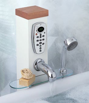 Like having a personal butler: Preset your bath-time temperature and water-level preferences, then walk away and return for a steamy tub o´ relaxation. (<a href="http://www.interbath.com/ondine/esstub.html">interbath.com</a>)