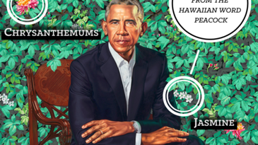 DEVELOPMENT EXAMPLE: The botany in Obama’s official portrait represents his history