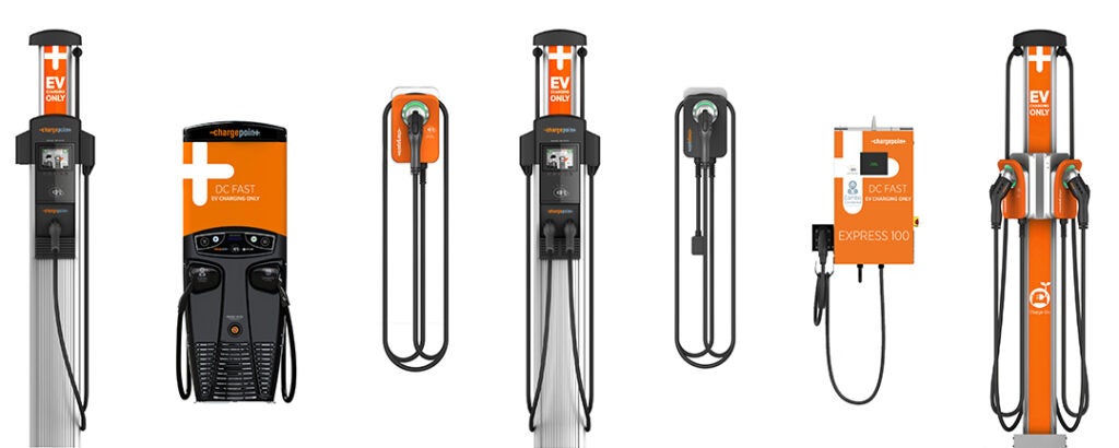 Charging stations produced by LilyPad EV