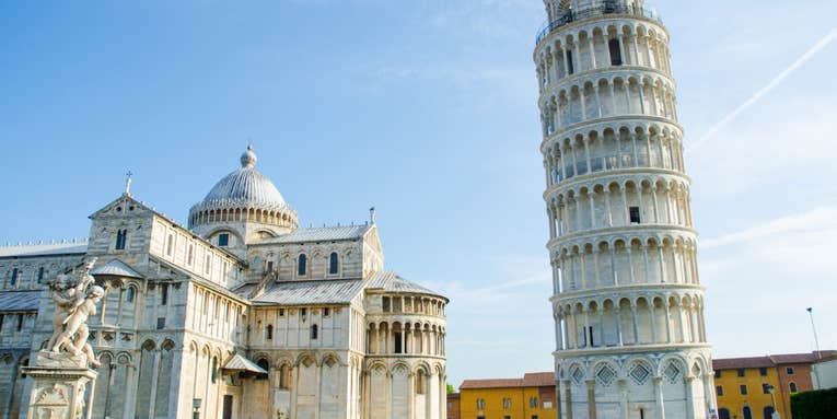 The Leaning Tower of Pisa stays up for the same reason it leans