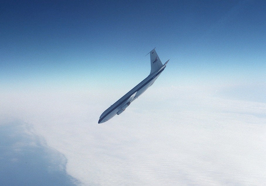 A NASA aircraft during parabolic flight