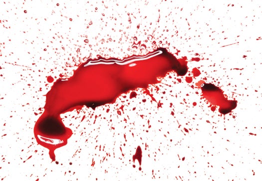 Blood Splattered on White Surface