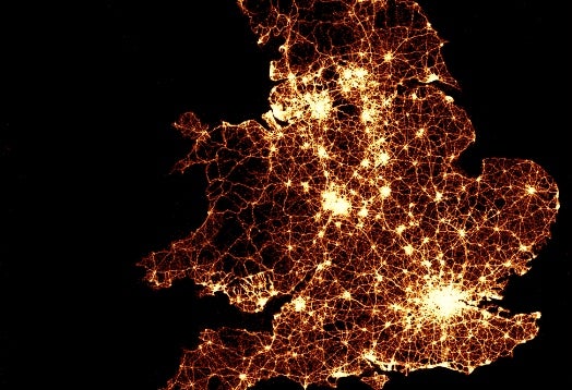 Heat Map: Every Auto Accident Resulting in Injury in Great Britain, 1999-2010