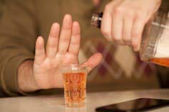 hand gesture refusing alcohol