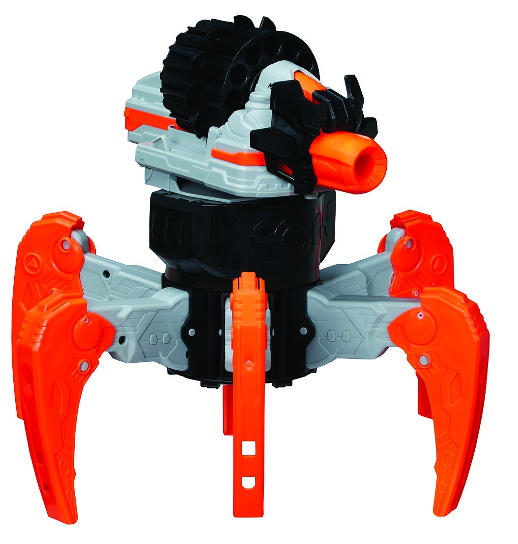 The company's first remote-controlled dart blaster has six legs, walks like an insect, and can shoot darts 360 degrees and up to 45 feet. Plus, it will almost assuredly scare any opponent into submission. <a href="http://www.hasbro.com/nerf/en_US/shop/details.cfm?R=FA65C4DD-5056-9047-F50F-AF356D89B65C:en_US"><strong>$60</strong></a>