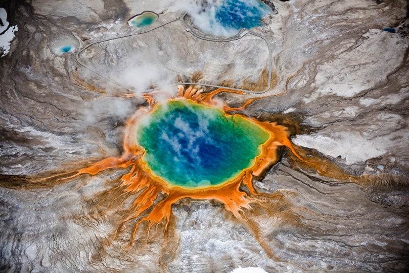 An Aerial View of Yellowstone's Grand Prismatic Spring