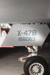 closeup of X-47B drone's wheels