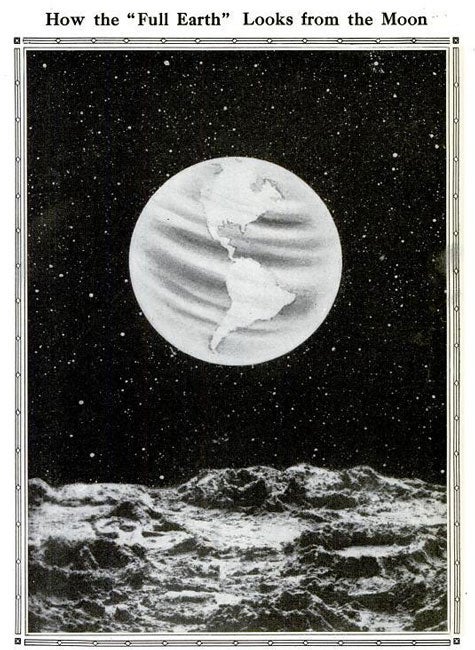 This drawing by Scriven Bolton, a noted astronomical illustrator, accompanies a piece where he imagines taking the reader on a trip to the moon, which he calls "a scene of dreary desolation, but nevertheless one of sublime grandeur." So, what's on the moon? In terms of life, he said, nothing. No atmosphere, no vegetation, no life. The sky perpetually black since there's nothing to refract the sunlight, making Earth all the brighter is it floats among the stars. The landscape lies desolate, mountainous, and scarred with volcanic debris. Bolton puts it more eloquently than we ever could: "Indeed we realize that we are in touch with a world which is typical of a dream of lifelessness, an apparition denoting not death, but a world upon which life has never appeared." Read the full story in "What's On the Moon?"