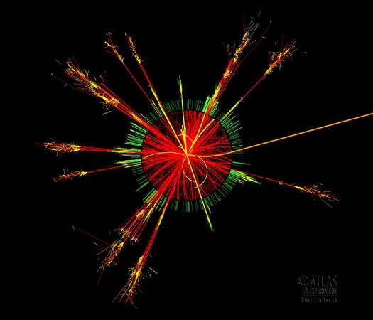 A Simulated Black Hole Event in the LHC's ATLAS Detector