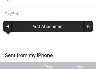Any type of attachment can be added to an email in iOS 9