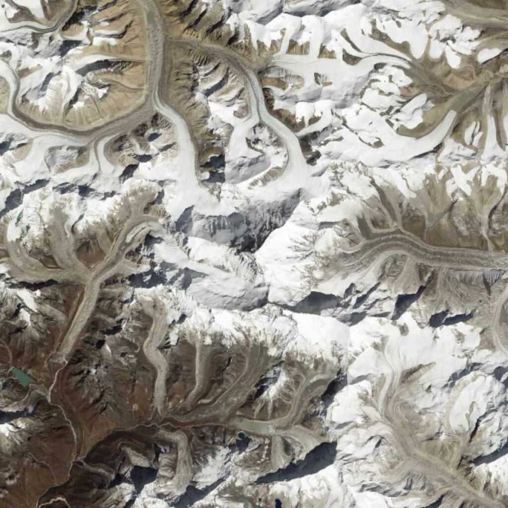 This is Mount Everest, as seen from space. Look how small it is! Dumb mountain. <a href="https://www.popsci.com/gallery/real-life-emoji-and-other-amazing-images-week/"><em>From January 10, 2014</em></a>