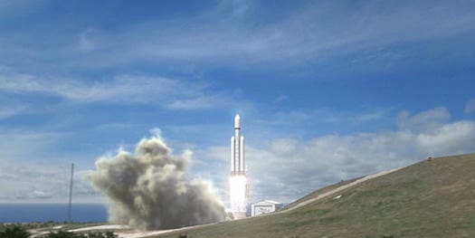 SpaceX Unveils its New ‘Falcon Heavy’ Rocket, a 22-Story Heavy-Lift Behemoth