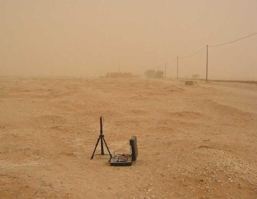 Radionuclide station RN43 caught in a sandstorm