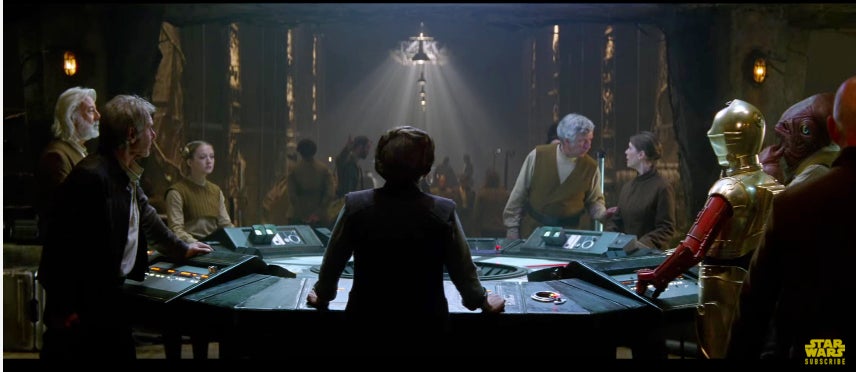 Control room in 'Star Wars: The Force Awakens'