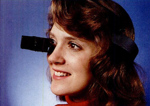 "The Private Eye, from Reflection Technology, is a video monitor that contains a servo-driven LED array. Result: The tiny one-inch screen produces an image comparable with that of a conventional 12-inch display," we wrote in December, 1989. We've been promised this technology for decades but the head-mounted display has yet to find its place among the mainstream array of personal electronic accessories. Numerous attempts have been made. Forgettable ones include the virtual reality mask worn by Pierce Brosnan's character in the 1992 motion picture "The Lawnmower Man" and Nintendo's ill-fated "Virtual Boy" gaming console in 1995. Back then, many users complained the headset made them nauseous and it wasn't worth the expense. Though more recently, Google is looking into the head-mounted display business, dubbing their attempt "Project Glass." Resembling a pair of reading glasses with lenses replaced by a heads-up display, "Google Glasses" are expected to become available by early 2014 for the cost of a smart phone.