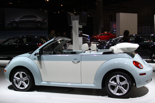 The now-discontinued VW New Beetle. 2011 will be the iconic Bug's last year, and it will be available in limited quantities in a "Final Edition."