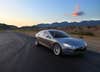 Top speed of the Tesla Model S, formerly code-named White Star, will be limited to 120 mph. Three battery pack options will offer a range of 160, 230 or 300 miles on a charge, which can be handled in 3 to 5 hours by 120V or 240V outlets, or in 45 minutes by way of a 480V supply. Of course, Tesla points out, you could just swap out the battery in 5 minutes.