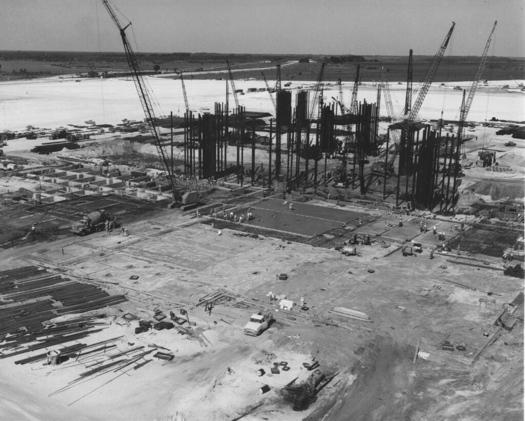 The first work done building the VAB was the steel piling.