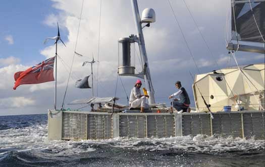 Plastiki, the Boat Constructed from Plastic Bottles, Sails into Sydney After Pacific Crossing
