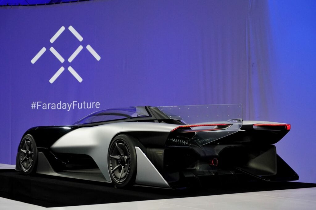 Faraday Future FFZERO1 electric car concept at CES 2016