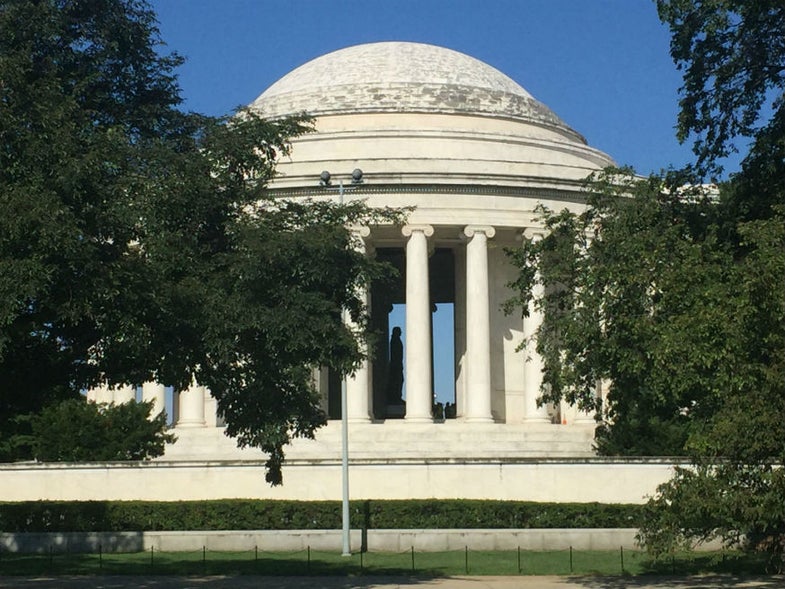 The Jefferson Memorial Is Slowly Being Covered In Slime
