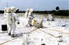 Apollo 14 astronauts practising deploying an ALSEP
