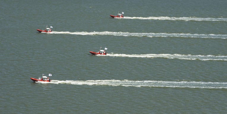 Navy Demonstrates Swarm Of Armed Robot Boats