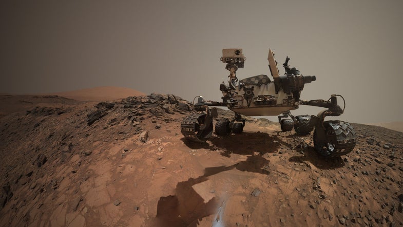The Mars Rover took some time out of its busy schedule exploring a new frontier this week to take a selfie near some hydrated minerals. It was taken at a drilling site called Buckskin, where DAN Principal Investigator Igor Mitrofanov says that there is three to four times more water than has been found anywhere else on the planet.
