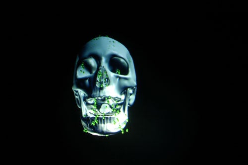 CAVEman artistic skull in 3D