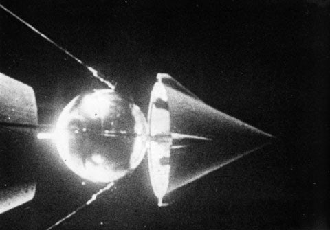 Re-creation of Sputnikâs separation from the R-7 launch vehicle