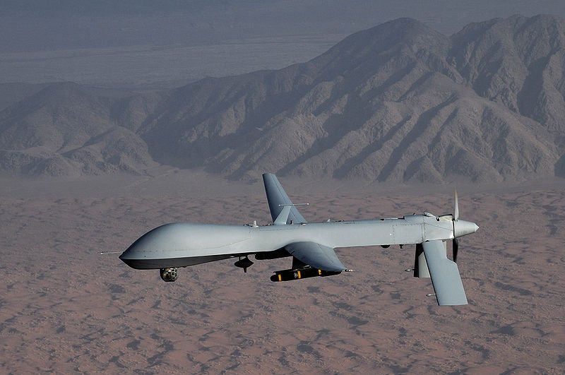 <strong>Habitat:</strong> The skies of Afghanistan, Pakistan and Iraq. <strong>Behavior:</strong> As one of only two major U.S. unmanned systems that carry weapons (in this case, two Hellfire air-to-ground missiles), the Predator bears the brunt of the hunter-killer role with its successor, the beefier MQ-9 Reaper. It has a range of 400 nautical miles, and can hover over a target for 20+ hours. <strong>Notable Features:</strong> The Predator was first drone system to see heavy use both as a reconnaissance platform and in an attack role, first seeing action in Bosnia in the mid 1990s. The name "Predator" is now almost synonymous with hunter-killer UAVs.