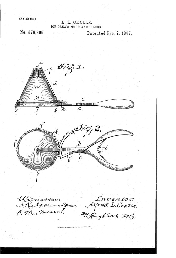 Ice Cream Scooper Patent