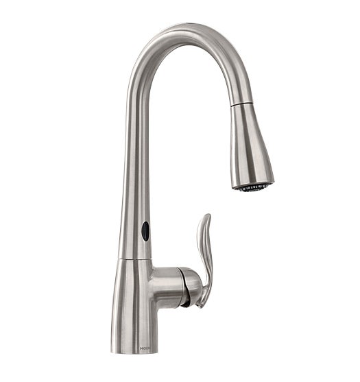 The MotionSense is the first kitchen faucet that cooks don't have to touch to operate. Motion directly above a battery-powered infrared sensor on the top of the faucet turns the water on; the same motion turns it off. <strong>Moen MotionSense</strong> <a href="http://www.moen.com/about-moen/smart-innovations/motionsense">$399</a>