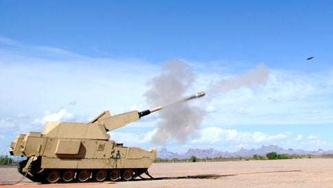 The Non-Line-of-Sight Cannon can fire six shells a minute—three times as fast as current mortars—that strike simultaneously, depriving the enemy of the chance to take cover after the first one hits