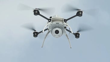 Aeryon Scout drone in flight