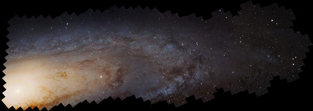 mosaic image showing part of the Andromeda galaxy