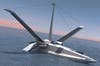 Volitan may look more like an X-wing fighter than a boat, but the four-wing structure keeps it stable while maximizing maneuverability.