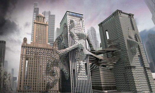 This design explores the idea of adding a layer of "tissue" to buildings that can then be shaped, stretched, and even connected between skyscrapers. Sounds cool, even if the idea of a building with skin is a little creepy.