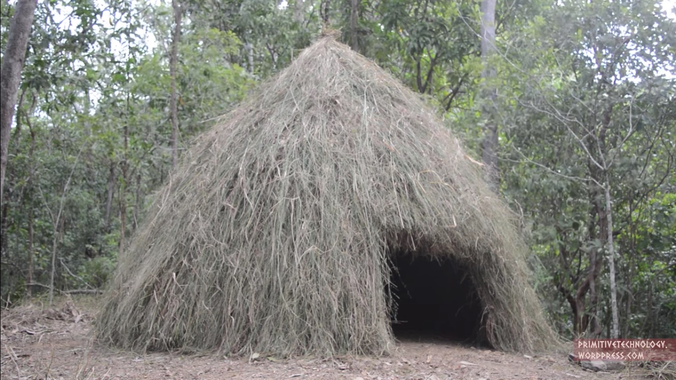 Watch This Guy Build A Grass Hut In A Week