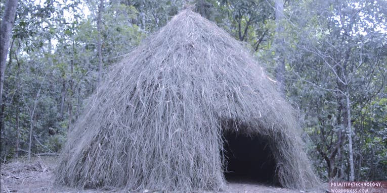 Watch This Guy Build A Grass Hut In A Week
