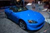 Honda´s offering in New York was aimed straight at hardcore speed demons. Its S2000 CR (Club Racer) improves on an already barely-street-legal sports car by shaving weight, stiffening the suspension, adding aerodynamics, and generally just tightening up the entire package.