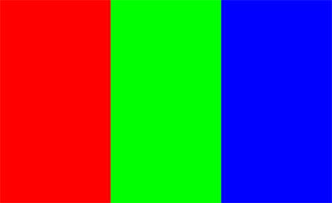 Red, green and blue