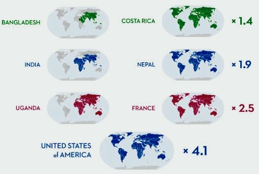 Daily Infographic: If Everyone Lived Like An American, How Many Earths Would We Need?
