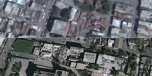 Before and After Satellite Imagery of Earthquake-Ravaged Haiti Available on Google Earth