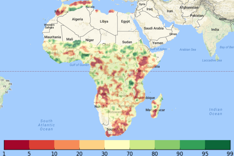 A map of drought index