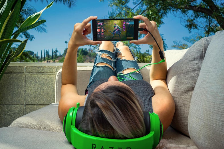 Razer designed its first smartphone to make holding it sideways suck less
