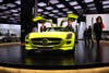 With its gullwing doors and radioactive paint job—officially, that color is "AMG lumilectric magno"— the Mercedes SLS AMG E-Cell, a pure-electric supercar that made its North American debut in Detroit, was the flashiest car at the show. Mercedes insists the car is real, and that it will go into production in 2013.