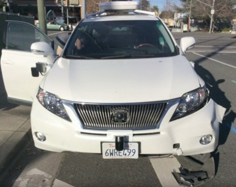 Video Shows Public Bus Getting Hit By Google’s Self-Driving Car